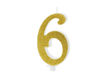 Picture of BIRTHDAY CANDLE GOLD TWIRL NUMBER 6